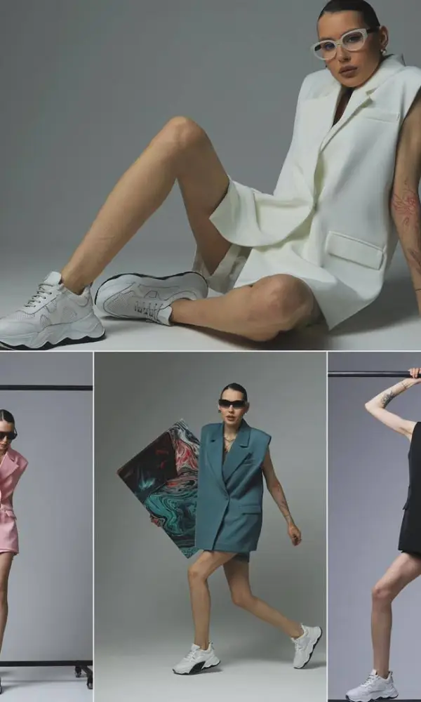 Костюм женский оверсайз жилет -шорты ( р-р 42-44)