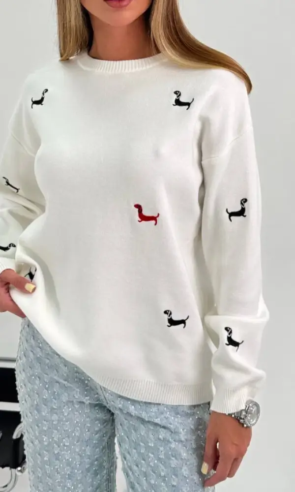 Свитер с мелким принтом женский р-р 42-48