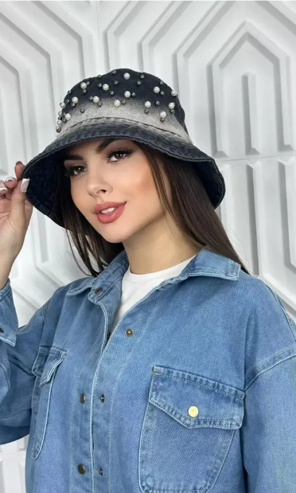 Панама летняя джинсовая женская (57-58)