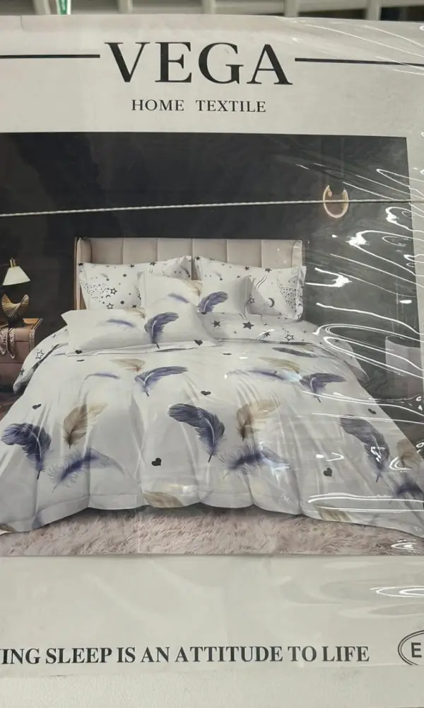 Комплект постельного белья, перышко , поплин ( 1,5сп)