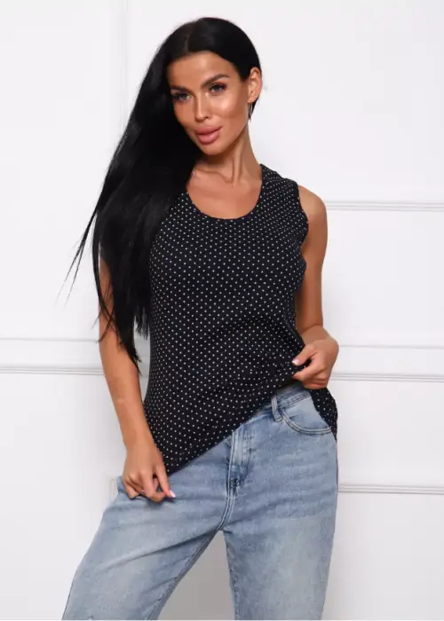 Майка женская в горошек (р-р 48-58)