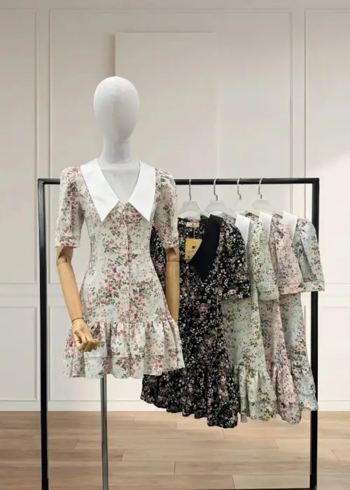 Платье с шёлковым воротником женское (р-р 42-44)