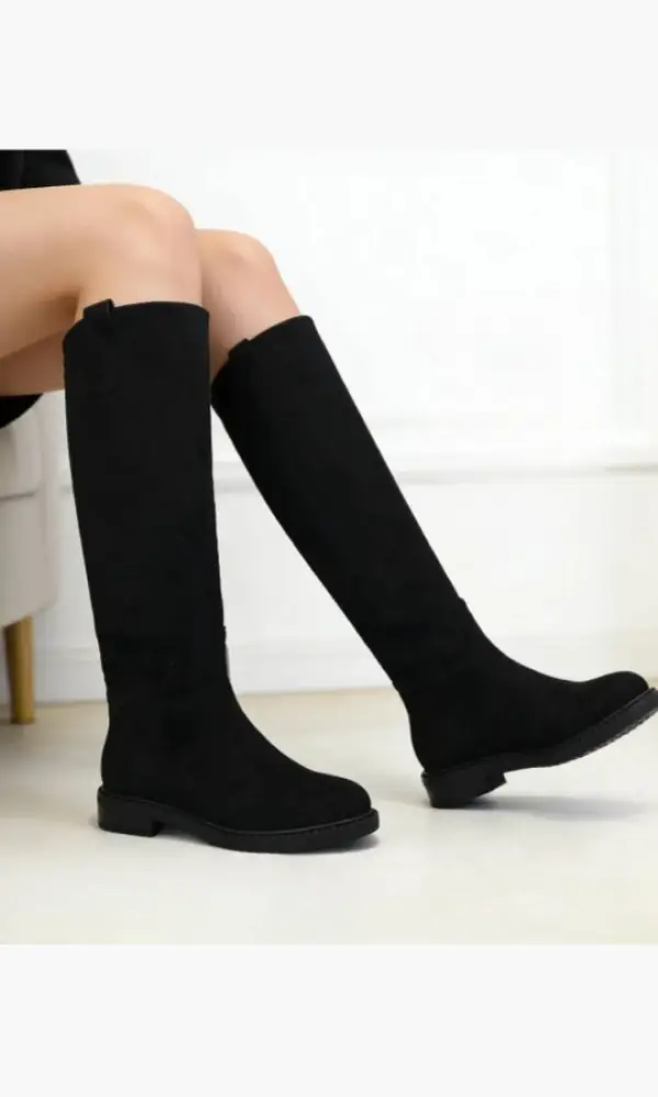 Сапоги трубы высокие замшевые женские (р-р 36-41)