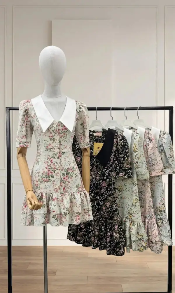 Платье с шёлковым воротником женское (р-р 42-44)