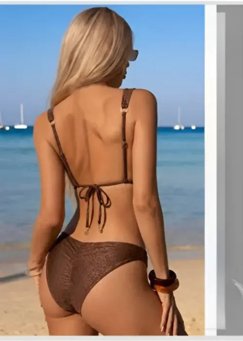 Купальник раздельный на завязках женский (р-р 40-48)