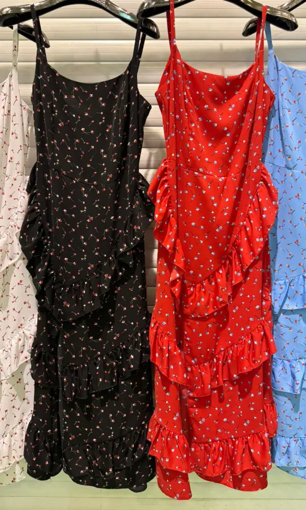 Летнее платье-сарафан с воланами ( р-р 42-44)