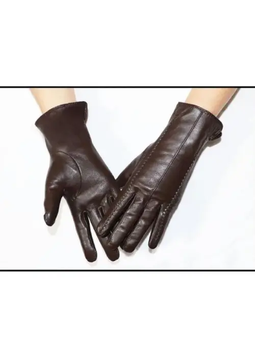 Теплые кожаные перчатки