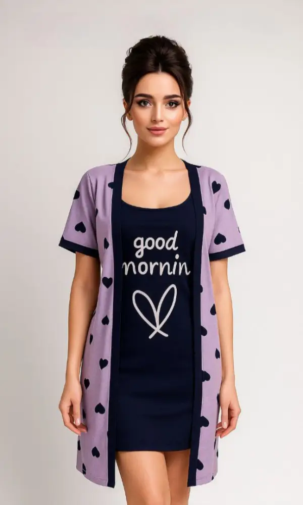 Комплект домашний сорочка-халат р-р 48-56