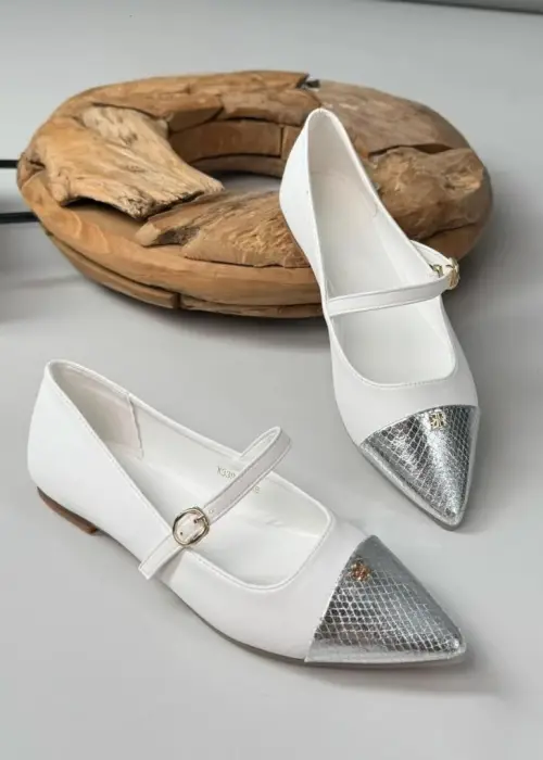 Туфли без каблука с ремешком женские (р-р 36-41)