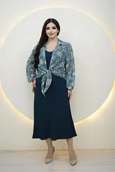 Платье комбинация с рубашкой женское р-р 50-56