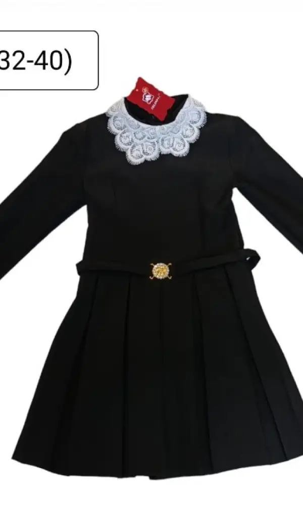 Платье школьное на девочку длинный рукав ( р-р 32-40)