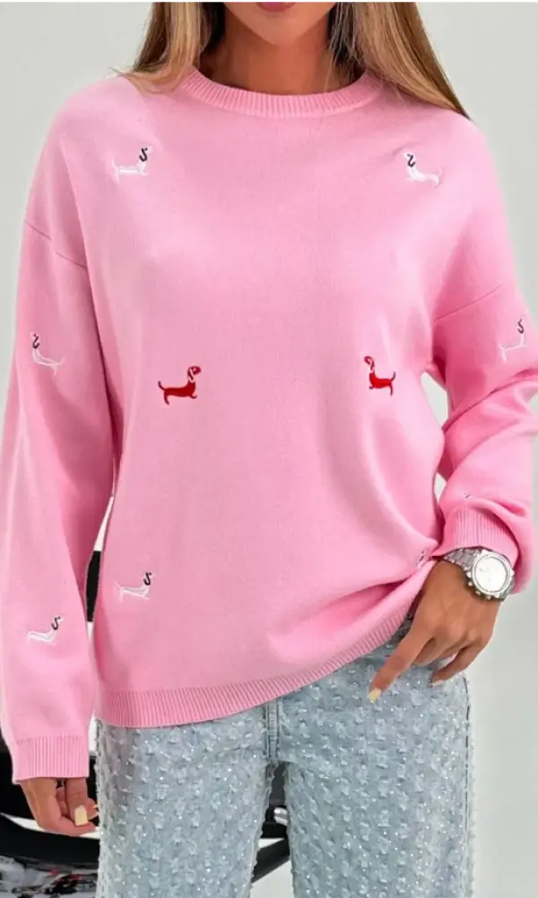 Свитер с мелким принтом женский р-р 42-48