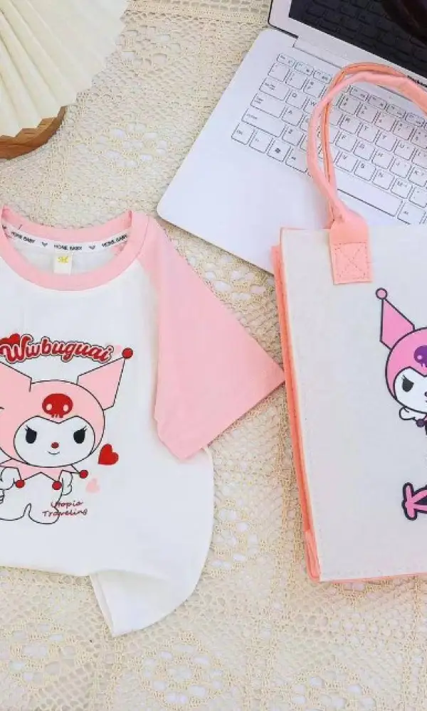 Комплект на девочку футболка-сумочка ( р-р 92-116)