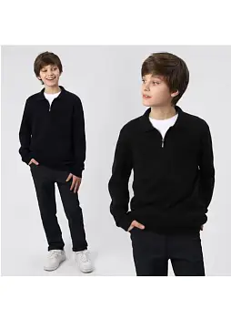 Джемпер для мальчика на молнии полузамок р-р 116-164