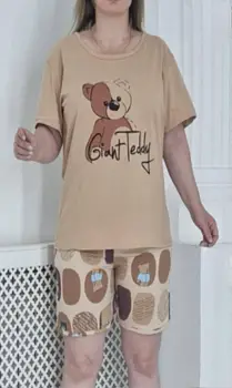 Комплект женский футболка- шорты р-р 58-66