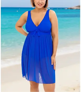 Купальник-платье слитный женский (р-р 48-56)