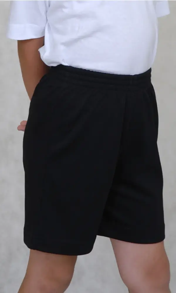 Шорты чёрные базовые детские р-р 5-8 лет