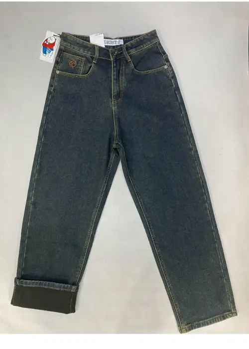 Джинсы багги мужские с начёсом р-р 28-36