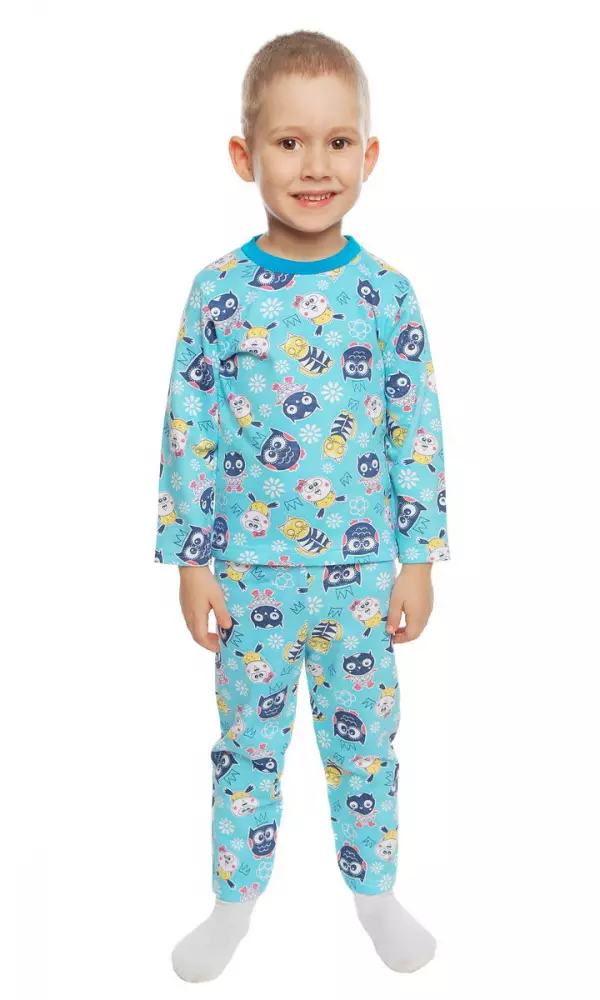 Пижама с начесом, для девочек/мальчиков (1-5 лет)