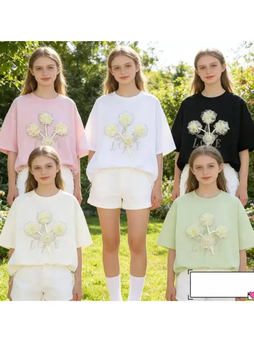 Футболка со стразами для девочки (р-р 10-15 лет)