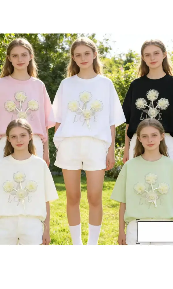 Футболка со стразами для девочки (р-р 10-15 лет)