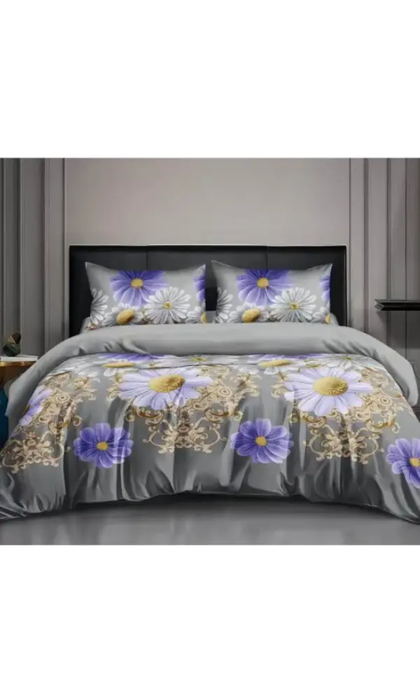 Постельное бельё поплин, принт Ромашки (Евро)