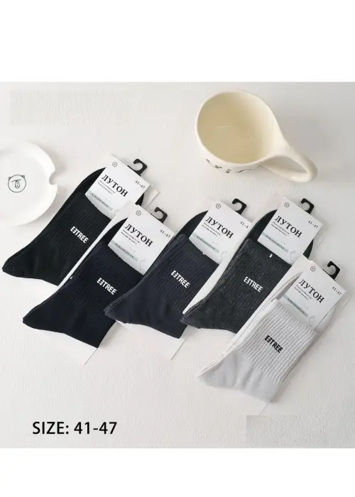 Мужские носки трикотажные с надписью (р-р 41-47)