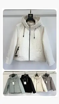 Куртка весенняя женская с капюшоном (р-р 50-60)