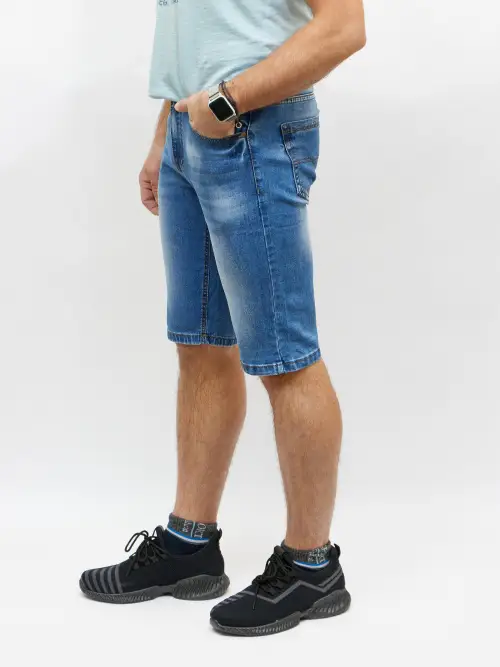Шорты мужские, джинсовые, синие (р-р 30-36) 