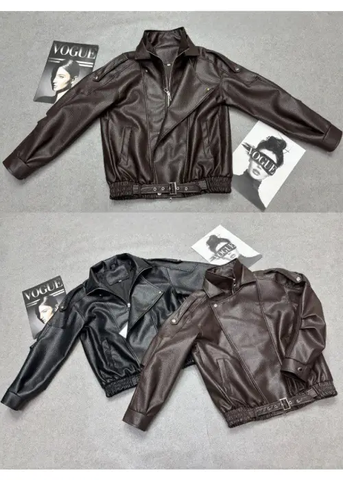 Куртка-бомбер женская кожаная р-р 42-48