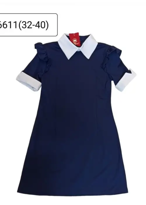 Школьное платье, короткий рукав на девочку ( р-р 32-40)