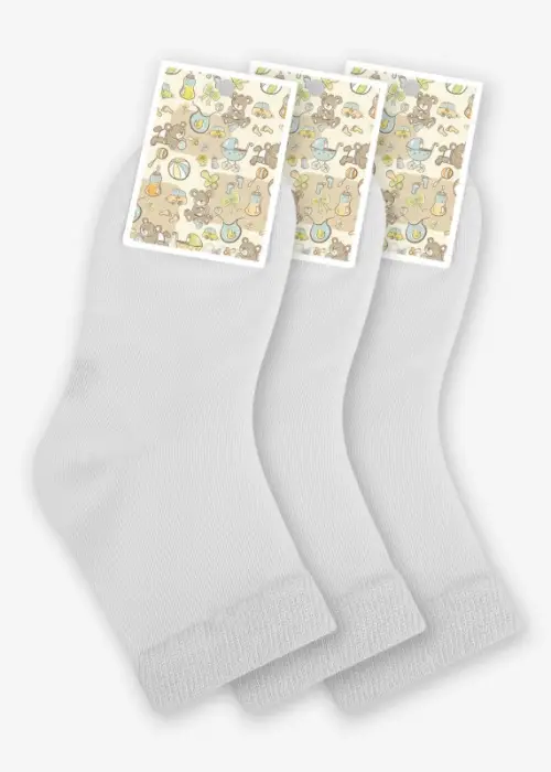 Носки для детей, высокие (белые), широкая резинка (3-5 лет)
