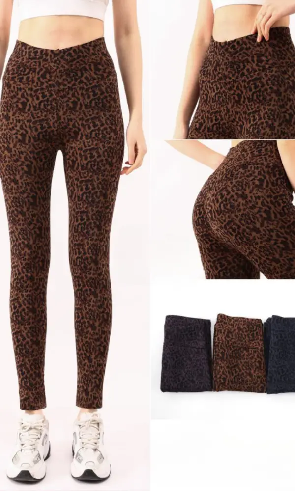Леггинсы спортивные с леопардовым принтом женские р-р M-XXXL