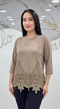 Кофта с кружевом женская (р-р 50-56)