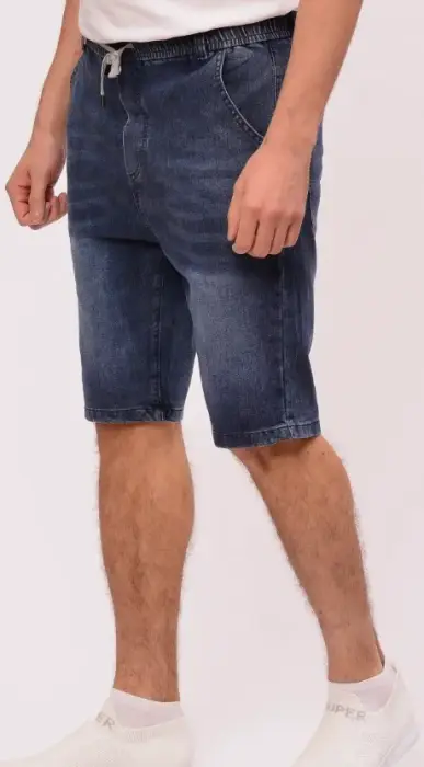 Бриджи мужские джинсовые шорты на резинке (р-р 29-38)