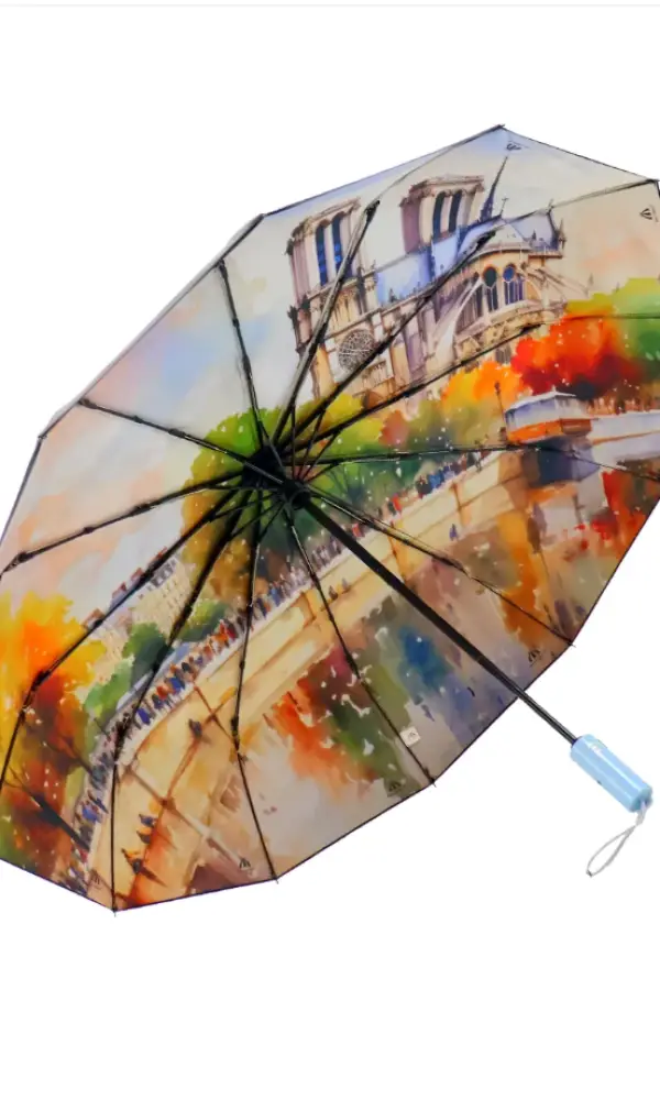 Зонт автомат с принтом внутри