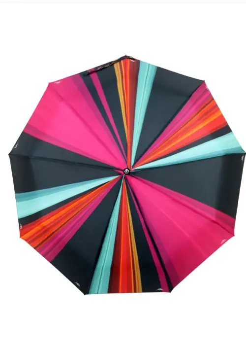 Зонт полуавтомат радужный принт (9 спиц)