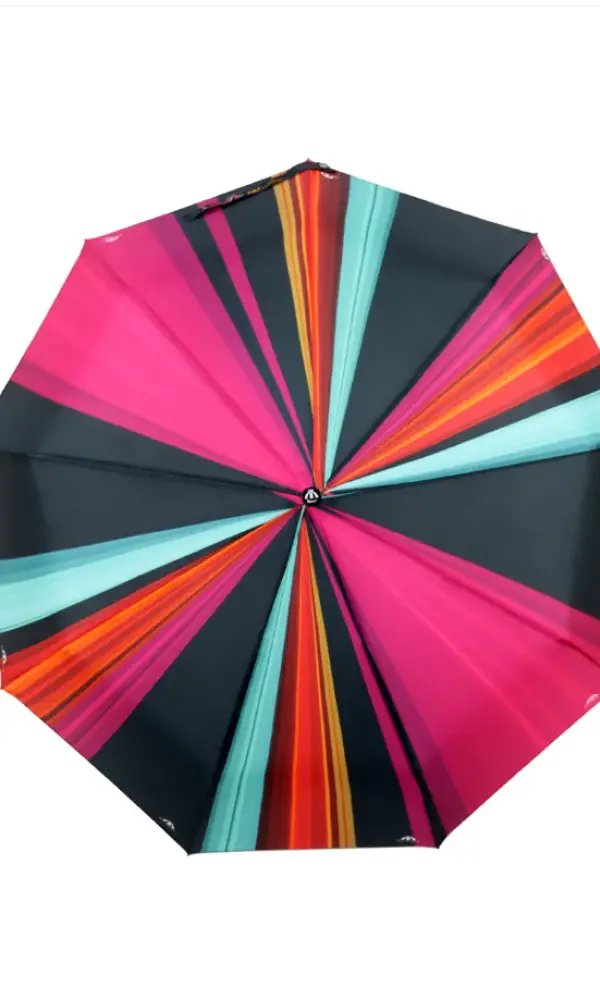 Зонт полуавтомат радужный принт (9 спиц)