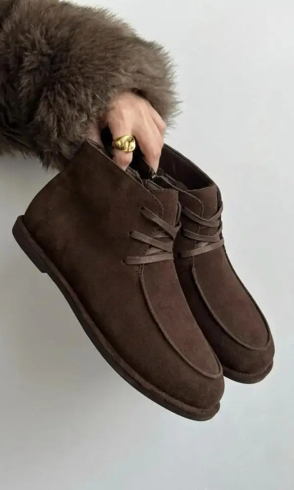 Ботинки из замши зимние женские (р-р 36-41)