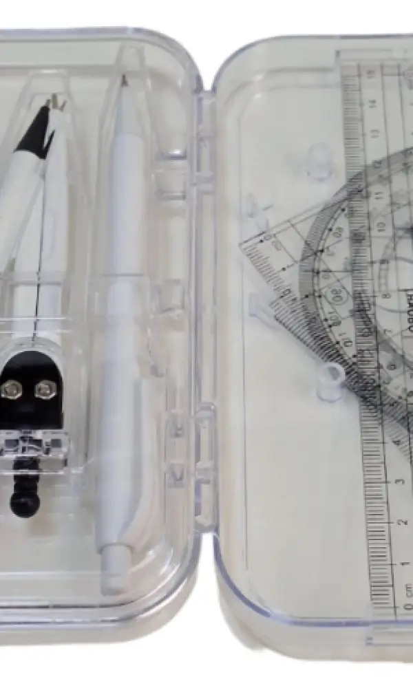 Набор чертежный 8 предметов, готовальня - циркуль