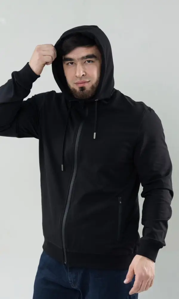 Толстовка на молнии с капюшоном мужская р-р M-XXXL