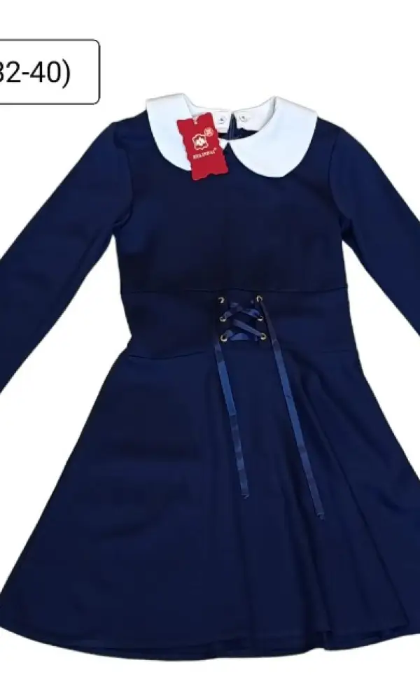 Платье школьное на девочку длинный рукав ( р-р 32-40)