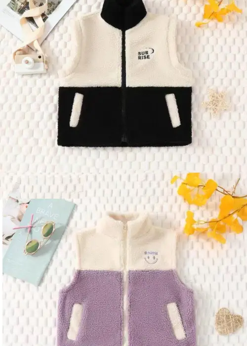 Жилет для девочки с карманами р-р 110-150