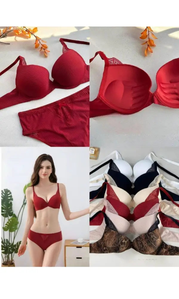 Нижнее бельё женское: бюстгальтер гладкий и трусы (р-р 75В-90В)