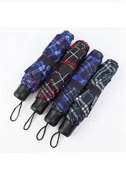 Зонт в клетку автомат (8 спиц)