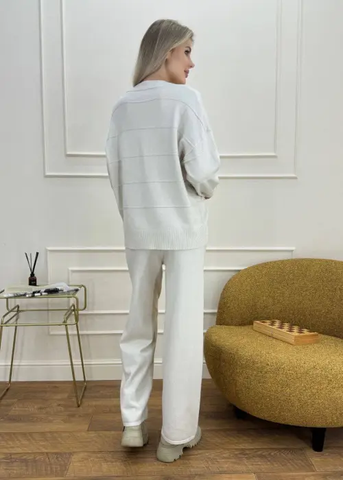 Вязаный костюм с брюками и кардиганом р-р 44-50