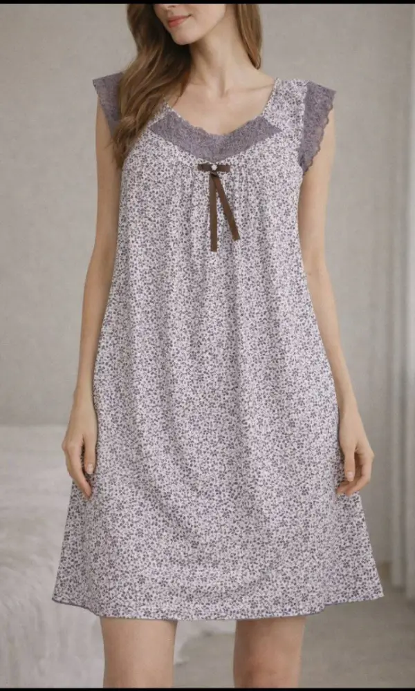 Ночная сорочка женская принт (р-р S-2XL)