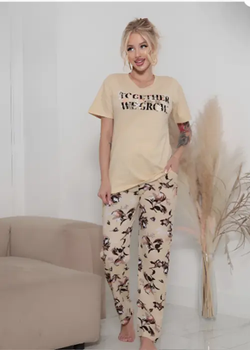 Комплект женский домашний футболка- брюки р-р 48-56