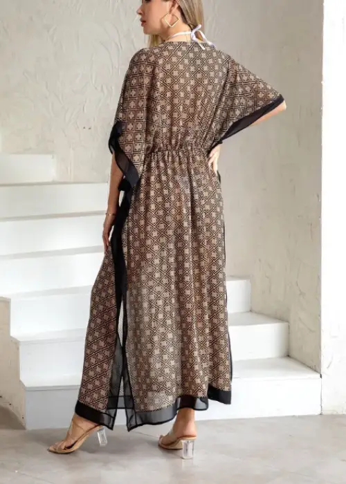 Туника пляжная длинная накидка на купальник (р-р L-2XL)