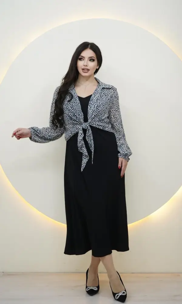 Платье комбинация с рубашкой женское р-р 50-56